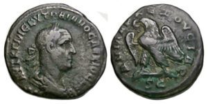 Trajan Decius Bi Tetradrachm : Seleucis& Pieria : Eagle