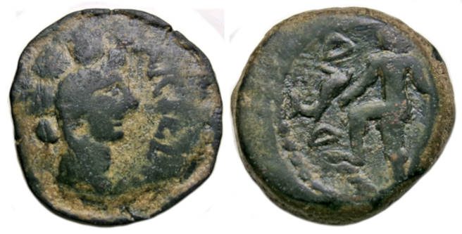 Carteia Spain Ae : Fortuna / Neptune Standing